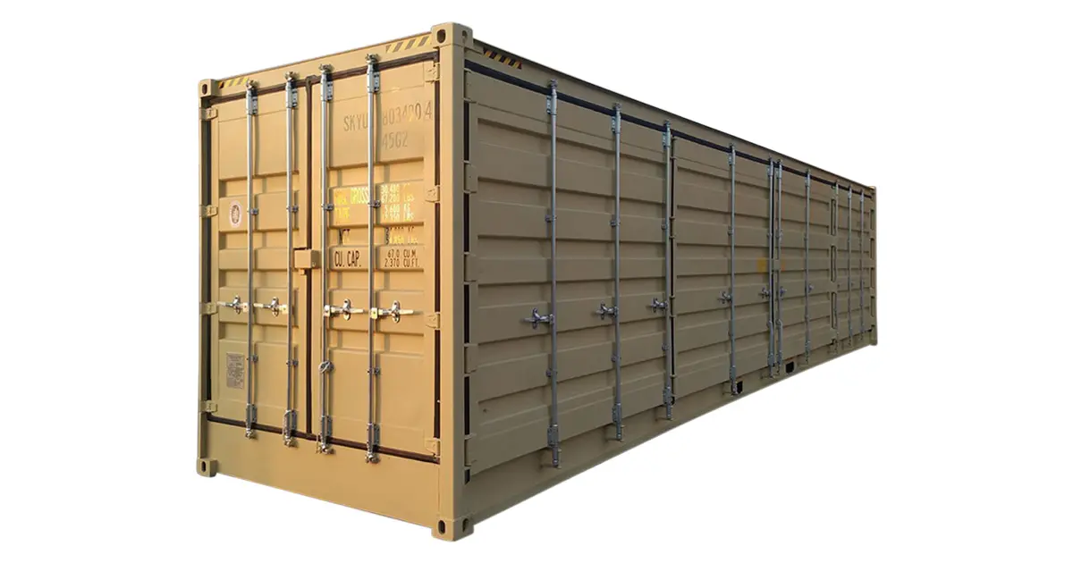 40ft Open Side One Trip Container