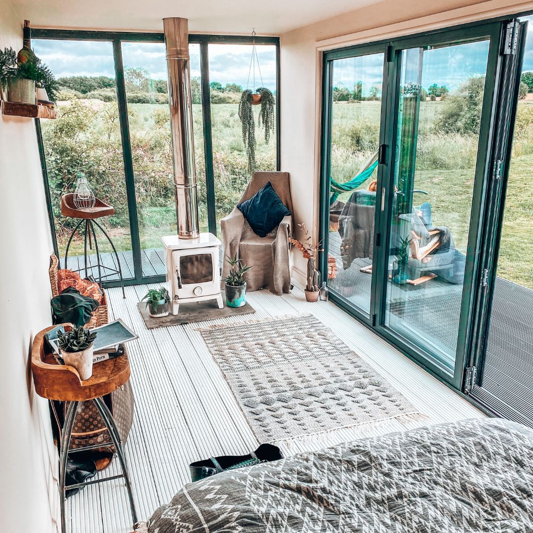 a tiny home made of a shipping container