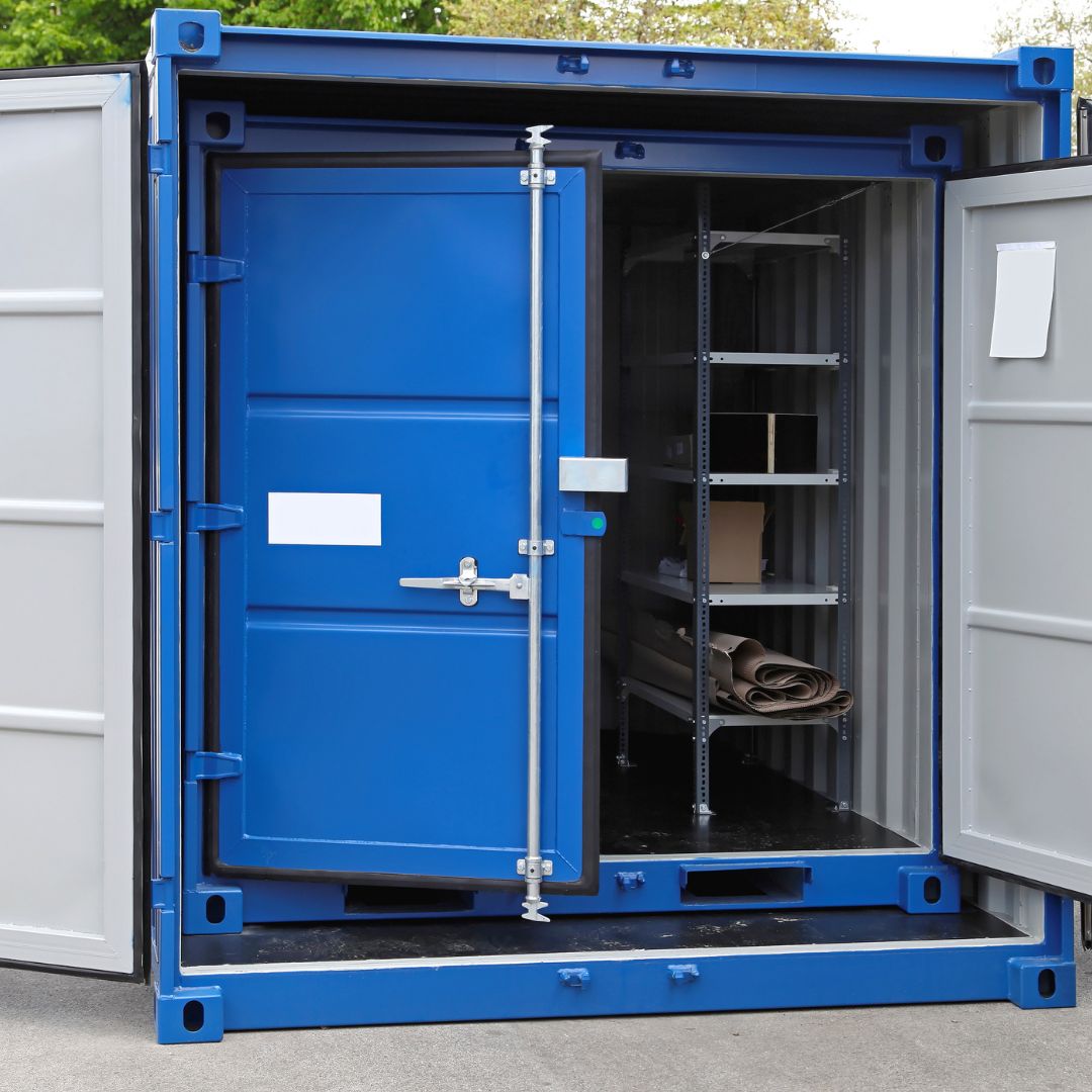 shipping container used for storage