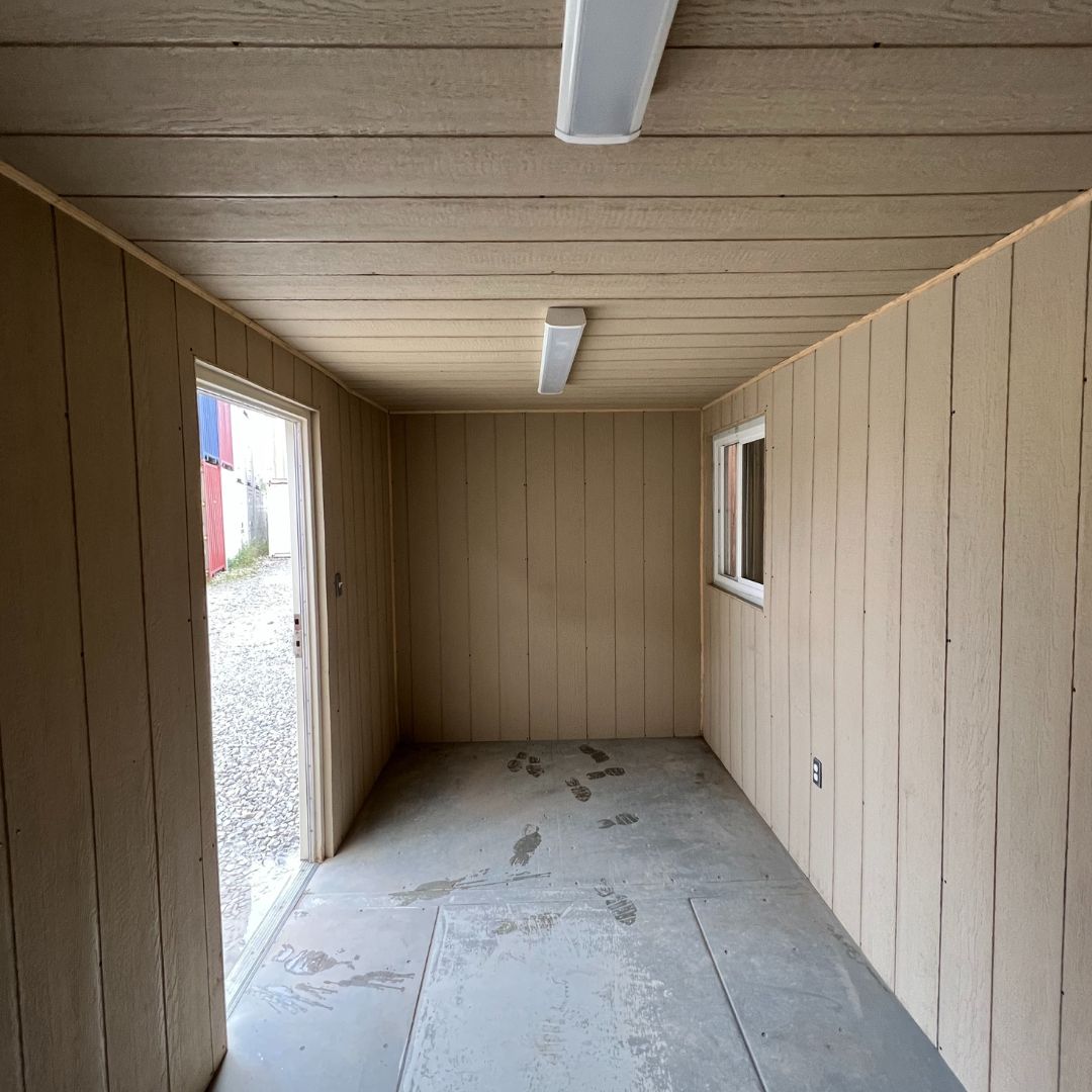 interior of shipping container office