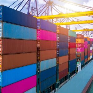 shipping containers on boat