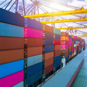 shipping containers at port