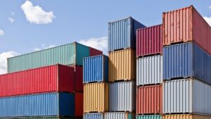 shipping containers stacked