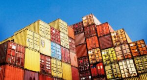 Storage shipping containers.