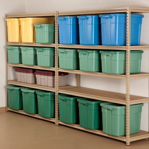 Storage shelves.