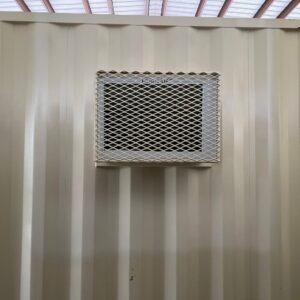 Fridgeaire air conditioning unit inside storage container