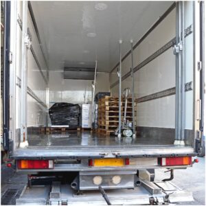 inside of refrigerated shipping container