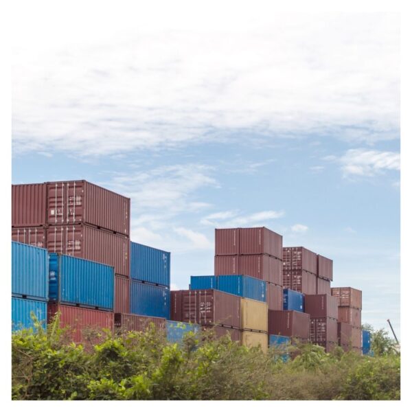 stacked cargo containers