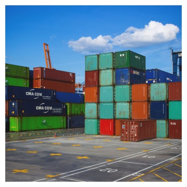 stacked cargo containers