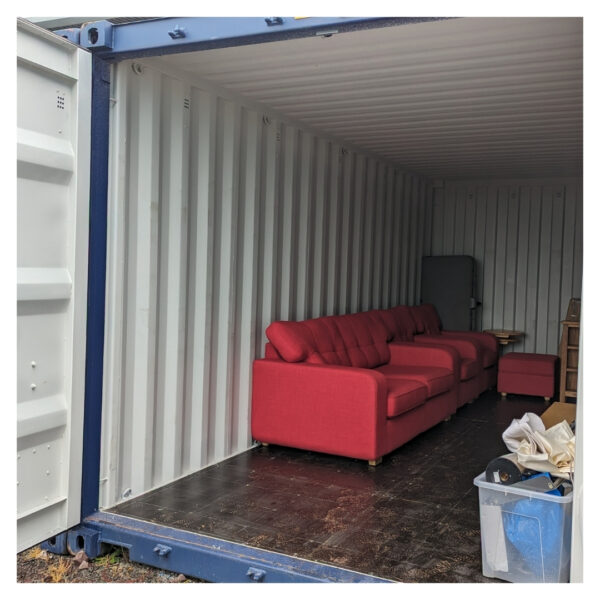 image of a container with a couch in it