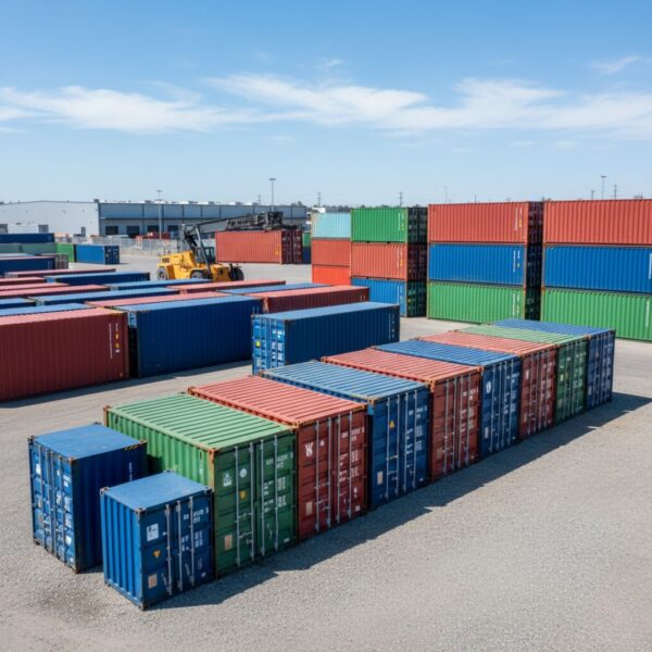 Image of a facility with many shipping containers