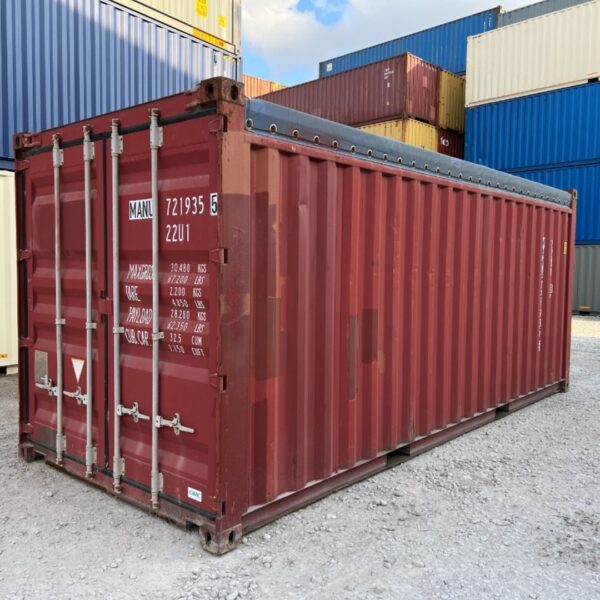 red shipping container