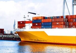 boat with sipping containers