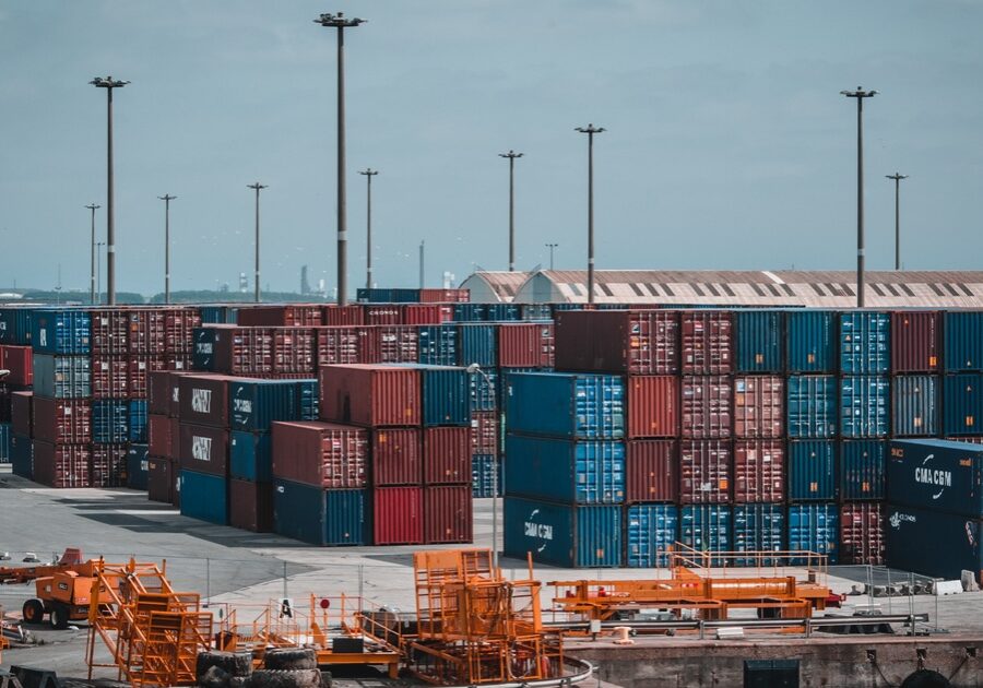 aerial shipping yard