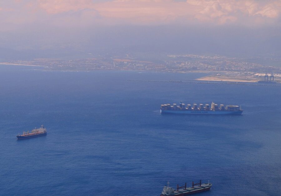 boat with shipping container